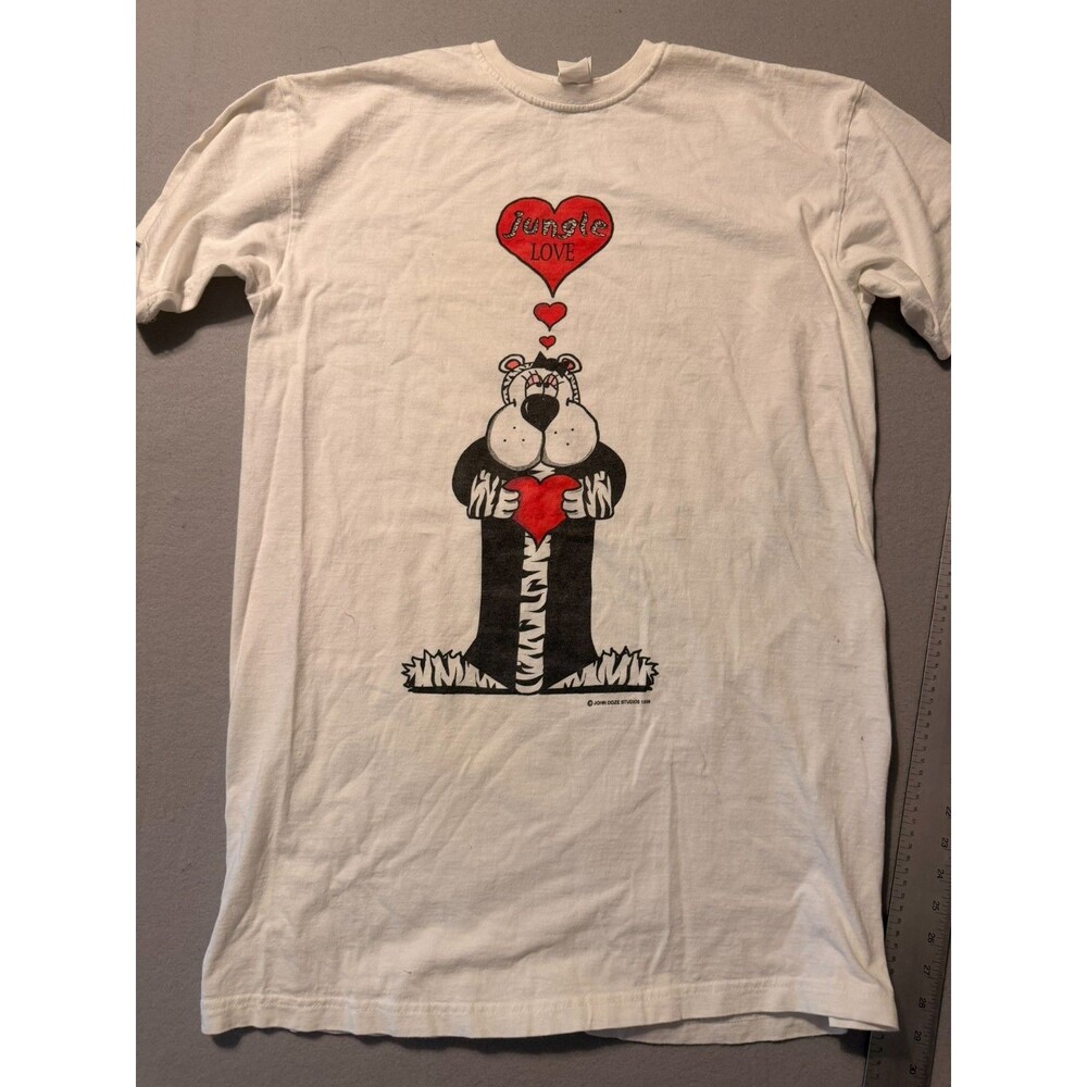 Vintage 1999 John Doze Studios "Jungle Love" Tiger Valentine Sleep T OSFM / XL